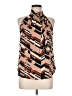 Veronica M. 100% Polyester Brown Sleeveless Blouse Size M - photo 1