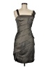 Cache Metallic Solid Gray Cocktail Dress Size 8 - photo 1