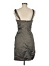 Cache Metallic Solid Gray Cocktail Dress Size 8 - photo 2