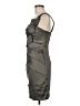 Cache Metallic Solid Gray Cocktail Dress Size 8 - photo 5
