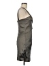 Cache Metallic Solid Gray Cocktail Dress Size 8 - photo 4