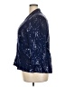 Alex Evenings Print Blue Jacket Size 18 - photo 5