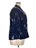 Alex Evenings Print Blue Jacket Size 18 - photo 4