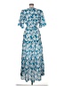 Borgo De Nor 100% Polyester Floral Blue Casual Dress Size 6 - photo 2