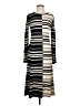 St. John 100% Wool Stripes Black Casual Dress Size M - photo 1
