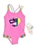 Sol Swim Hearts Pink One Piece Swimsuit 9-12 MO / 12 MO - photo 1