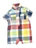 Tea Checkered-gingham Blue Pink Short Sleeve Outfit Size 12-18 mo - photo 1