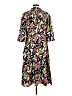 Gracia 100% Polyester Print Black Casual Dress Size M - photo 2