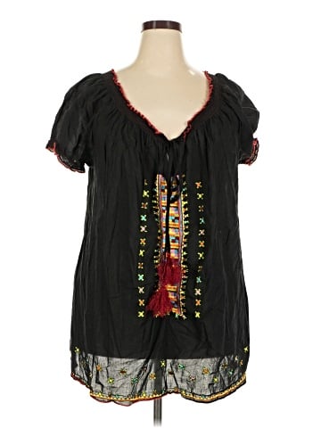 eShakti Short Sleeve Blouse (view 1)
