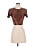 Babaton Brown Short Sleeve Turtleneck Size S - photo 1