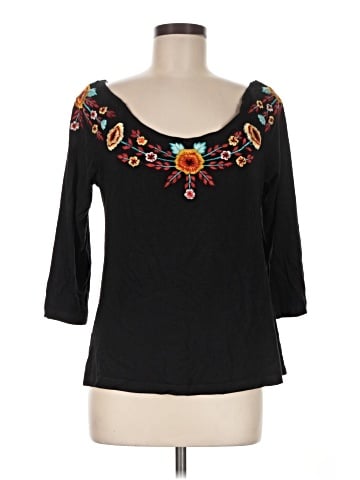 Soft Surroundings 3/4 Sleeve Top (view 1)