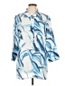 Chico's Print Blue 3/4 Sleeve Blouse Size Lg (2) - photo 1