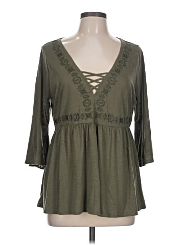 Torrid 3/4 Sleeve Blouse (view 1)