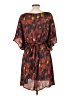 BCBGMAXAZRIA 100% Polyester Print Multi Color Brown Casual Dress Size L - photo 2