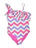 Kidpik Chevron-herringbone Pink One Piece Swimsuit Size 14 - photo 1