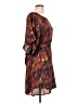 BCBGMAXAZRIA 100% Polyester Print Multi Color Brown Casual Dress Size L - photo 4