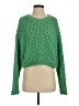 Aqua Solid Green Pullover Sweater Size S - photo 1