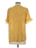 West Kei 100% Polyester Yellow Short Sleeve Blouse Size S - photo 2