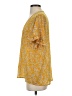 West Kei 100% Polyester Yellow Short Sleeve Blouse Size S - photo 5