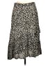 Talbots 100% Viscose Animal Print Black Casual Skirt Size L - photo 1