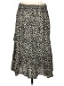 Talbots 100% Viscose Animal Print Black Casual Skirt Size L - photo 2