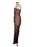 Shona Joy 100% Polyester Metallic Brown Cocktail Dress Size 2 - photo 5
