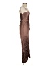 Shona Joy 100% Polyester Metallic Brown Cocktail Dress Size 2 - photo 4