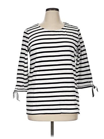 Christopher & Banks 3/4 Sleeve T-Shirt (view 1)