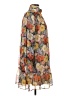 AaKaa Floral Orange Casual Dress Size S - photo 4