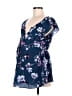 Motherhood 100% Polyester Blue Short Sleeve Blouse Size Med Maternity - photo 1