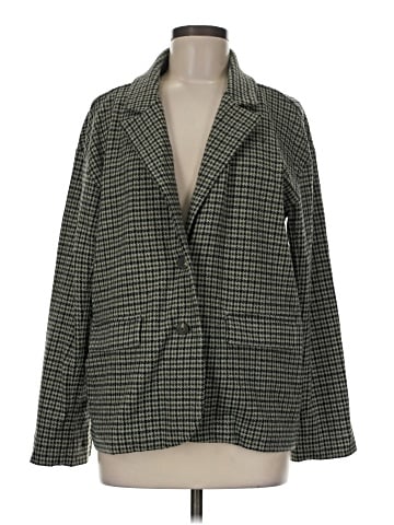 Madewell Oversized Knit Blazer in Houndstooth (view 1)