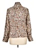 Starington Animal Print Brown Long Sleeve Blouse Size 12 - photo 2