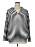 Lou & Grey 100% Cotton Stripes Silver Gray Pullover Sweater Size XL - photo 1