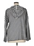 Lou & Grey 100% Cotton Stripes Silver Gray Pullover Sweater Size XL - photo 2