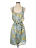 Collective Concepts 100% Polyester Floral Blue Casual Dress Size S - photo 1