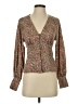 Topshop 100% Polyester Brown Long Sleeve Blouse Size 4 - photo 1