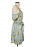 Collective Concepts 100% Polyester Floral Blue Casual Dress Size S - photo 4