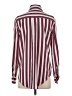 Madison 100% Polyester Stripes Burgundy Long Sleeve Blouse Size XS - photo 2