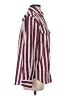 Madison 100% Polyester Stripes Burgundy Long Sleeve Blouse Size XS - photo 4