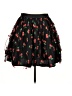 Unique Vintage 100% Polyester Floral Black Casual Skirt Size L - photo 1