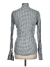 Capri 100% Linen Houndstooth Gray Long Sleeve Blouse Size L - photo 2