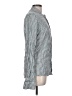 Capri 100% Linen Houndstooth Gray Long Sleeve Blouse Size L - photo 4