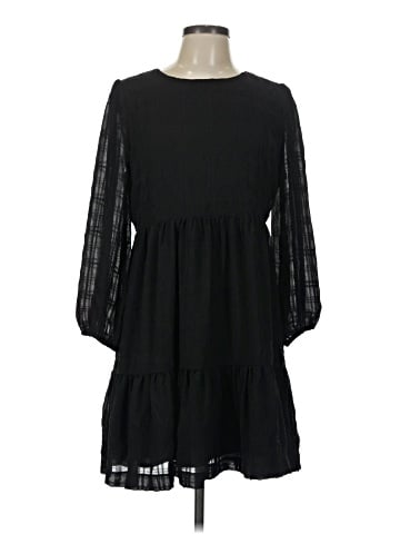 Madewell Puff-Sleeve Ruffle-Hem Mini Dress (view 1)