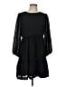 Madewell Solid Black Casual Dress Size 10 - photo 1