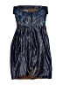Lorick 100% Silk Graphic Blue Cocktail Dress Size 2 - photo 2