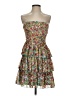 Jodi Kristopher 100% Polyester Floral Multi Color Green Cocktail Dress Size 3 - photo 1