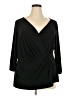 Lane Bryant Black 3/4 Sleeve Top Size 22 (5) - photo 1