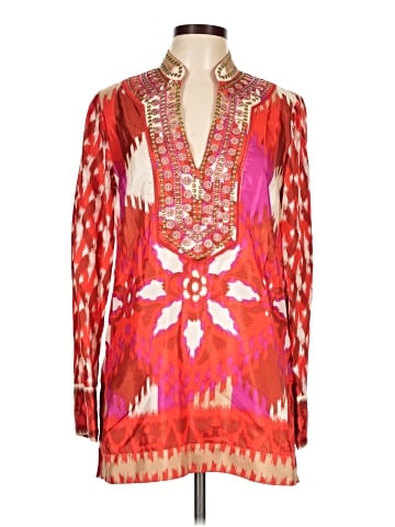 Tory Burch Long Sleeve Silk Top (view 1)