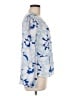 Ann Taylor LOFT 100% Polyester Blue Long Sleeve Blouse Size M - photo 4