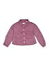 Zara Tweed Burgundy Long Sleeve Button-Down Shirt Size 5 - photo 1